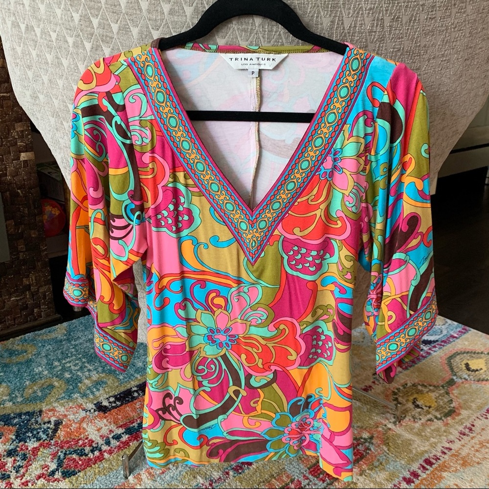 Trina Turk Colorful shirt - Picture 1 of 13